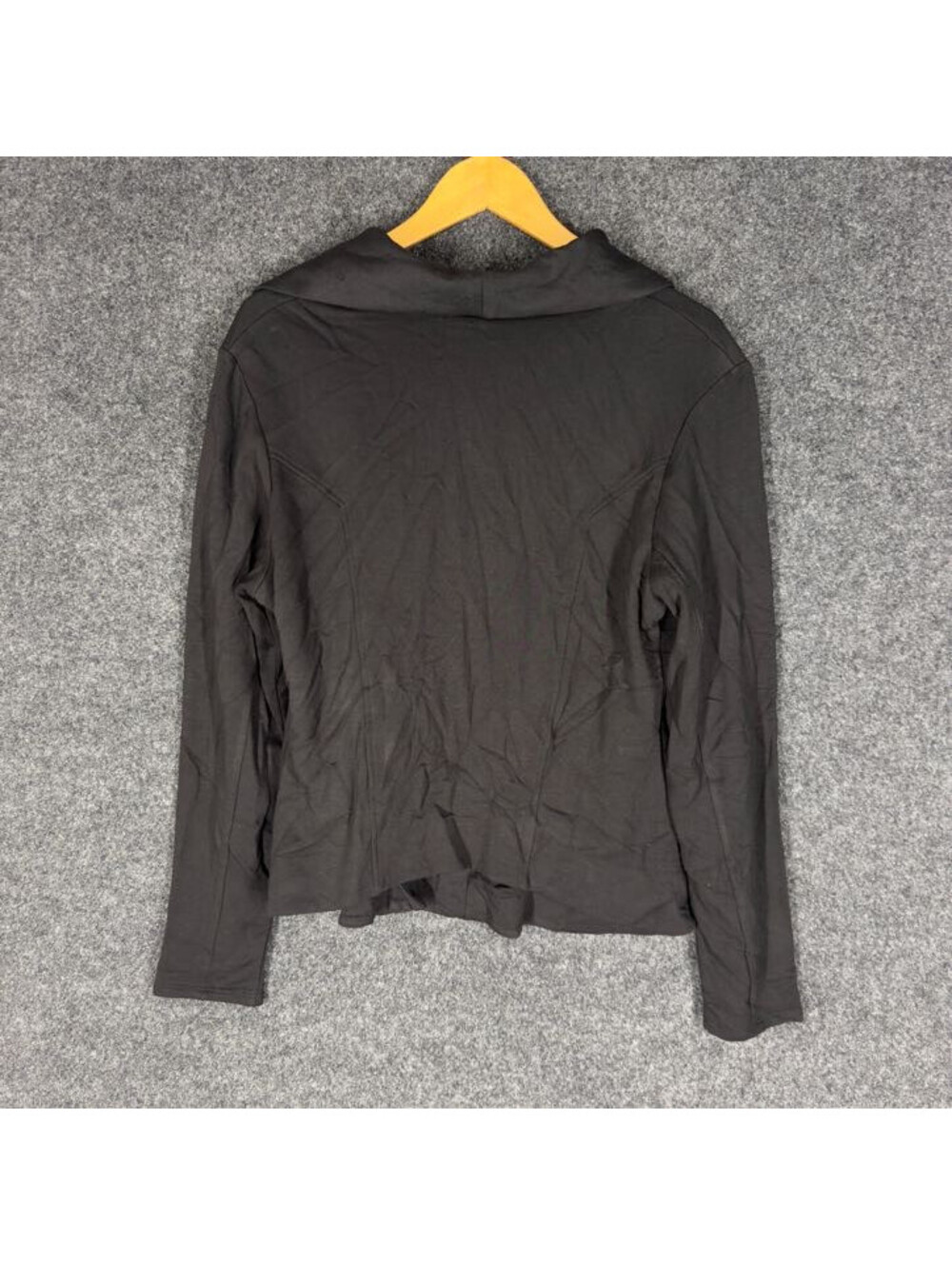 New Dalia Jacket Women L Large Black Full Zip Collared Long Sleeve Lined Rayon - Picture 4 of 10